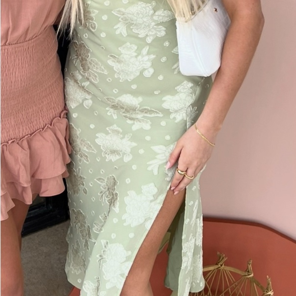 Hello Molly Mint Floral Midi Dress